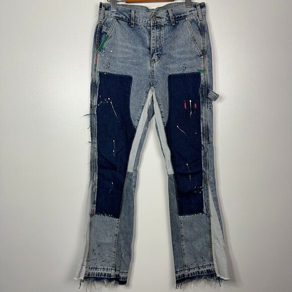 Black Icon 3L Team 2020-2021 Collection Carpenter Patchwork Jean RARE - Picture 1 of 5